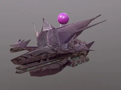 Spider Spacehip Free low-poly 3D model