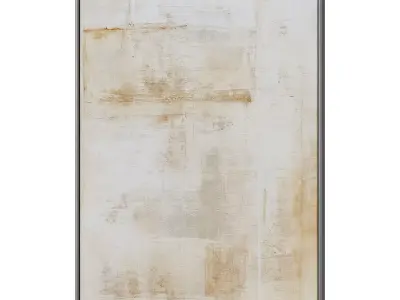 Set of 3 Abstract Paintings in Frames 3D model 21