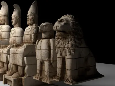 NEMRUT group of statues 3D model