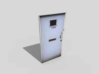 low poly door mailbox Low-poly 3D model