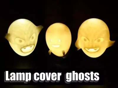 Lamp cover ghosts 3D print model