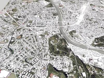 Cityscape Salzburg Austria 3D model