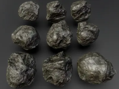 Rocks Bundle Low-poly 3D model