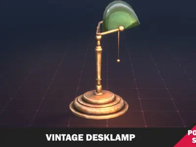 Vintage Lamp Low-poly 3D model purchase