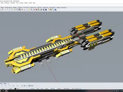 Core Dark Cruiser Model Space Ship 3D model