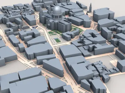 St Paul Cathedral in London  3D model