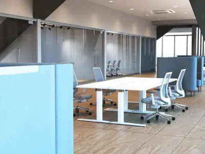 Workplace Office 001 3D model