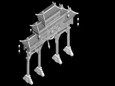 Beijing City Architecture - Archway 3D model