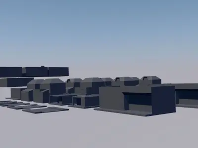 Modular Lowpoly City  Free low-poly 3D model