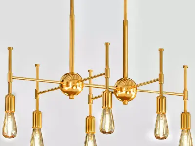 6 Light Chandelier 3D model purchase