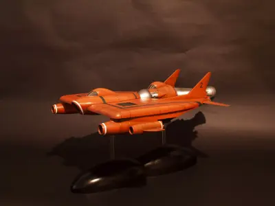 UFO Lunar module and Lunar Carrier 3D print model