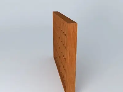 janelaedson wooden door with glass panels Free 3D model