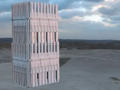 Rome style theatre Tower 3D model