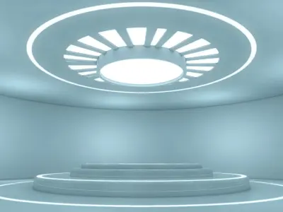 Sci Fi Room Low-poly 3D model 30