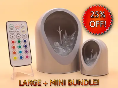 Dragon and Knight Fantasy Bundle - LED Light Up Diorama 3D print model