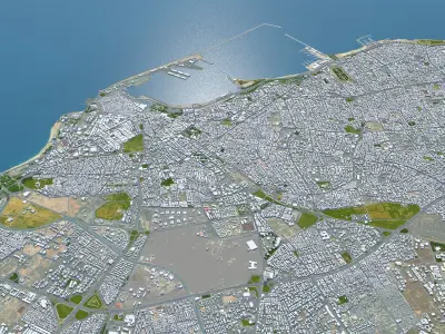 Tripoli Libya 60km Low-poly 3D model