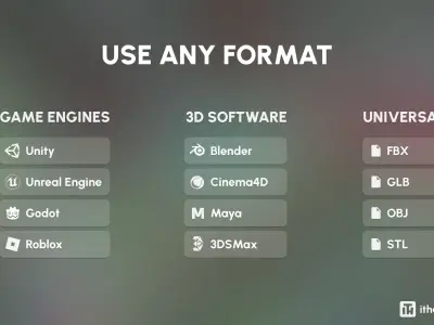 Japan City Low-poly 3D model