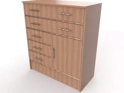 commode 19 Low-poly 3D model