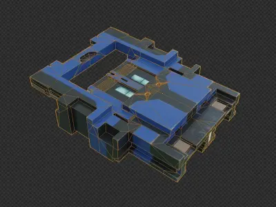 Retro Sci-Fi Data Cartridge Low-poly 3D model