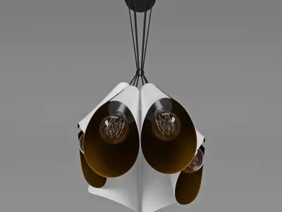 Lampa Zwis Zyrandol Calyx white 3D model