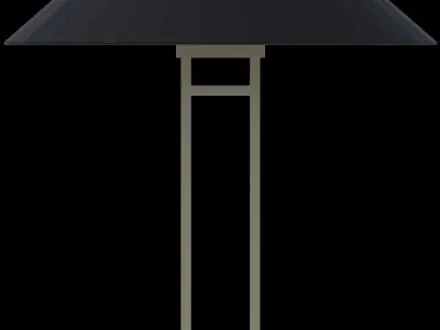 Hotel table lamp modern interior architectural scene light 3D model