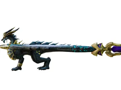 Fantasy Dragon Low-poly 3D model