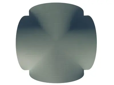 Arch tent rectangular 3D model