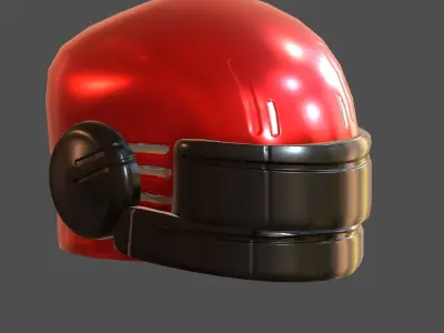 Gas mask helmet 3d model scifi Low-poly  Low-poly 3D model 416
