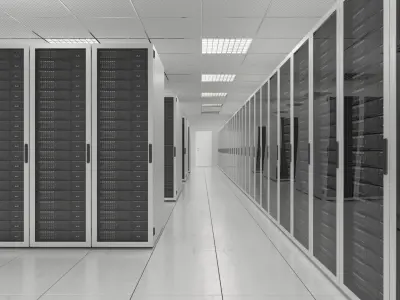 White Server Room 3D model