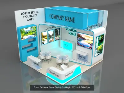 5 Exhibition Stand Stall Booth 3D model 3D Model Collection 3D Model Pack buy