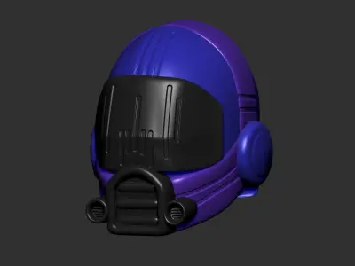 helmet high poly sculpt 3d printable ver 7 3D model 3D model 56