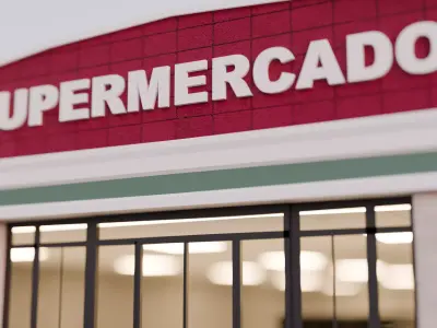 Supermercado Supermarket 3D  Low-poly 3D model