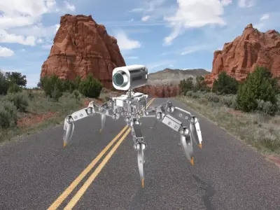 Spider-like investigative robot 3D model