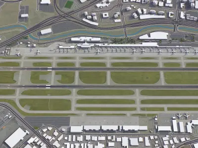 San Jose Airport Low-poly 3D model