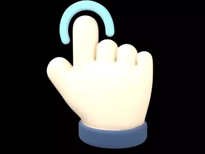 Touch Icon v1 001 Low-poly 3D model