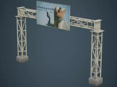 Entrance 1B Low-poly 3D model