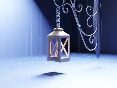 flashlight Low-poly 3D model 12
