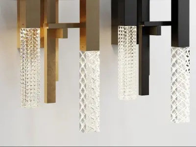 contardi mikado chandelier wall light Low-poly 3D model