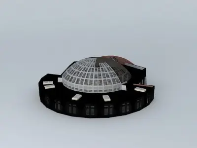 Library building with dome Free 3D model