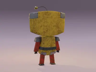 Cute Robot 3D model 2