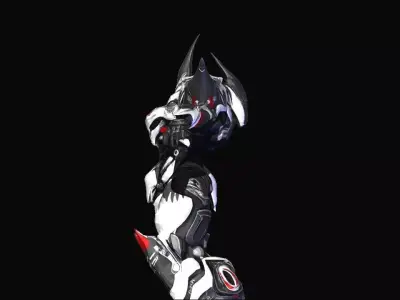 SCIFI WORRIER Low-poly 3D model