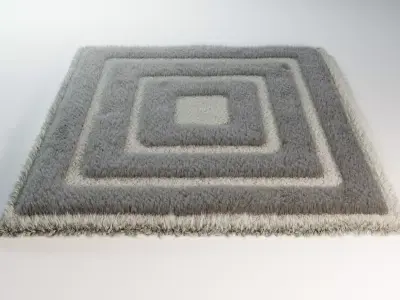 Carpet shaggy rug 3D model