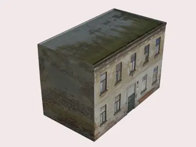 Old Apartment House Low-poly 3D model