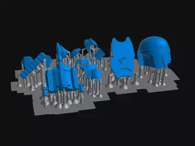 Mando Scout OC Brick Armor 3D Print Model 3D print model