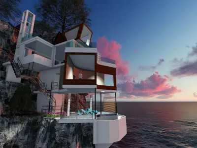 Cliff House 3D model