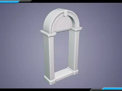 Building Architecture Element Textured Base Mesh 02 Free low-poly 3D model