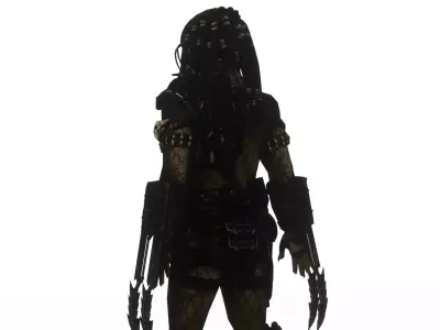 Predator Dark Stealth Alien Hunter 3D Model Low-poly 3D model