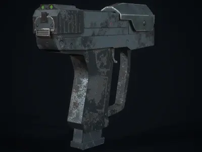 Sci Fi Gun Pistol Low-poly 3D model purchase