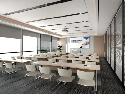 School Classroom Low-poly 3D model