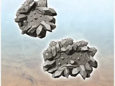 Set of two alien planet acid tanks 1 - Future Sci-Fi SF Post apo 3D print model